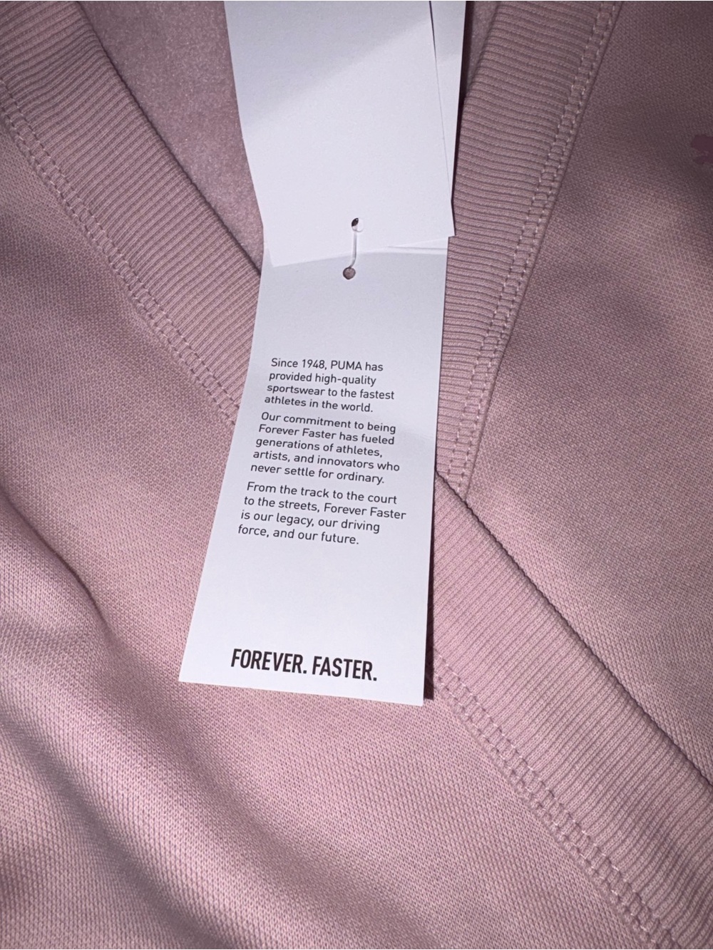 Puma Women's Light Pink V-Neck Pullover Sweater - Picture 11 of 13